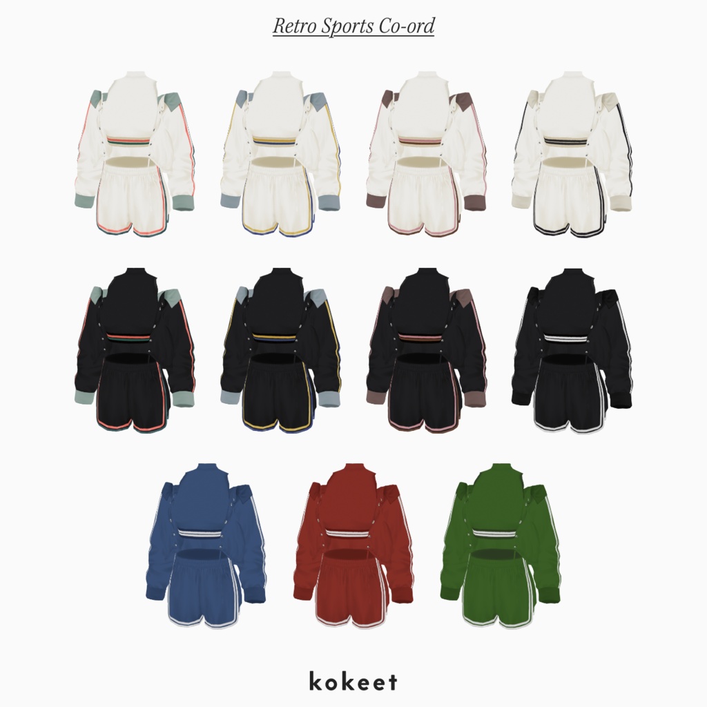 Retro Sports Co-ord #VRoid #kokeet