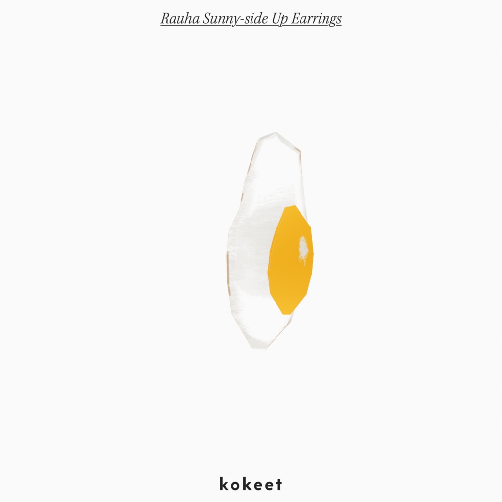 Rauha Sunny-side Up Earrings #VRoid