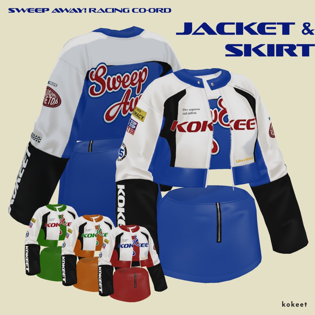 Sweep Away! Racing Co-ord #VRoid