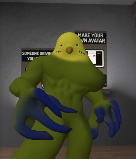 VRChat向けモデル【つよいインコ Ver1.1】