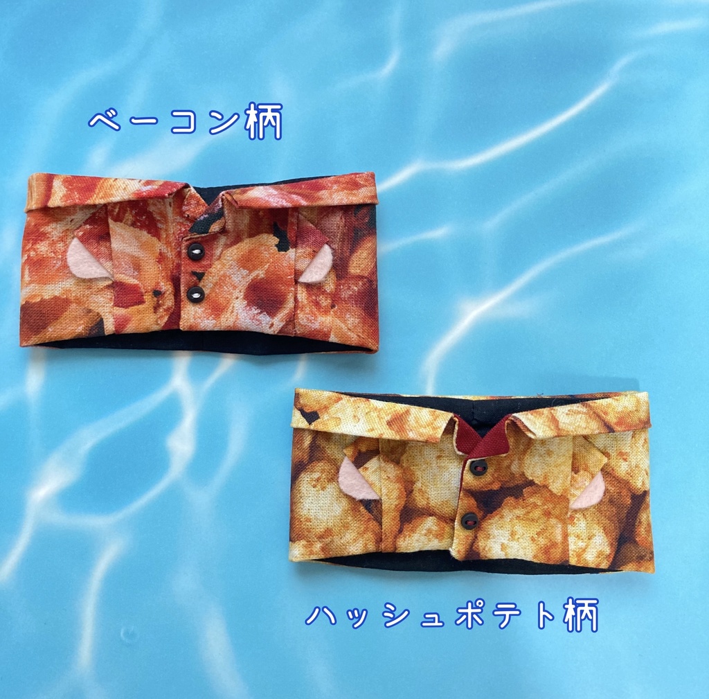 【6/28】🥓🍟トンチキ柄シャツ　たべもの柄