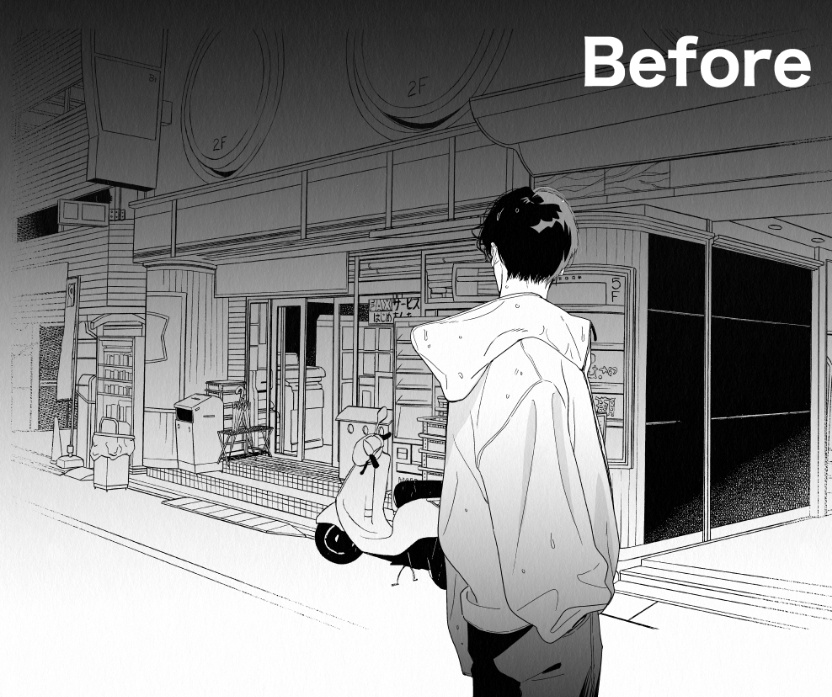 貼るだけ!雨トーン&ブラシ12set