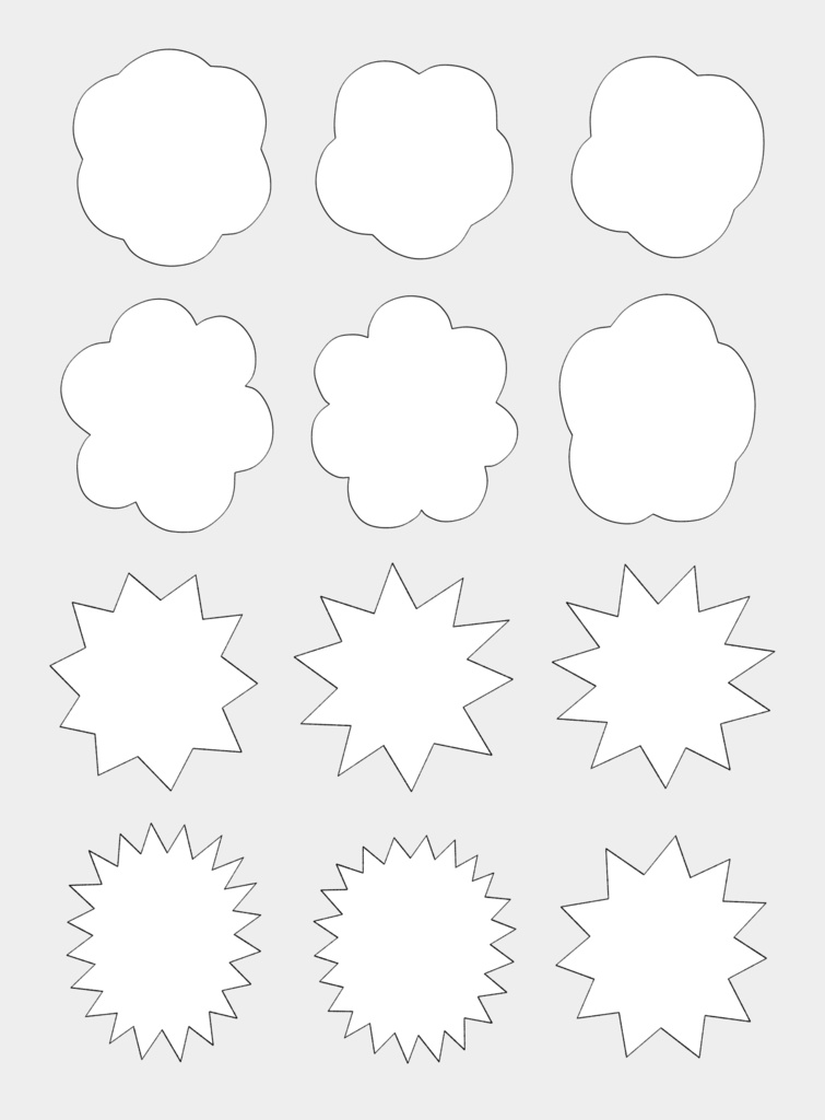 シンプルふきだし素材集62set【①PNG版】【②clip studio版】