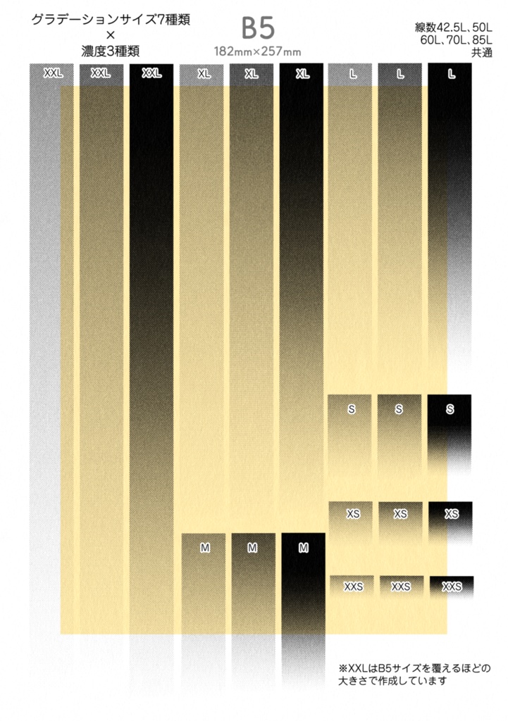 印刷風トーン素材集グラデーションver【105set】