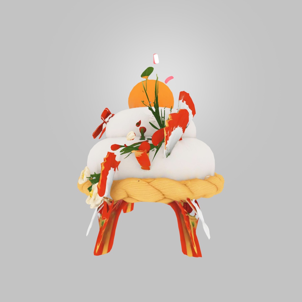 【無料】鏡餅ハット 帽子 被り物 お正月