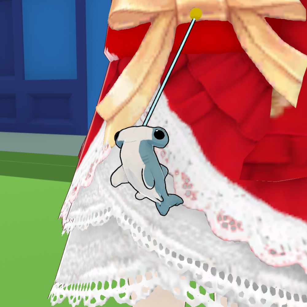 【無料】ハンマーヘッドシャークキーホルダー シュモクザメ 3Dモデル VRChat向け