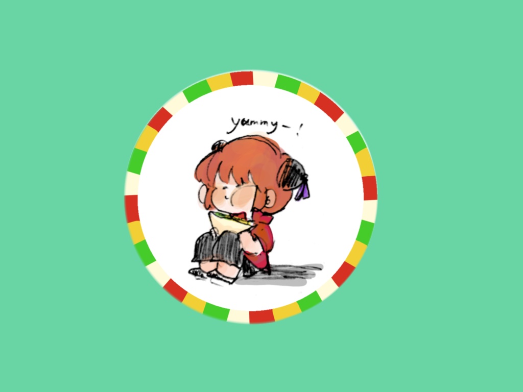 神楽ちゃもぐもぐバッジ