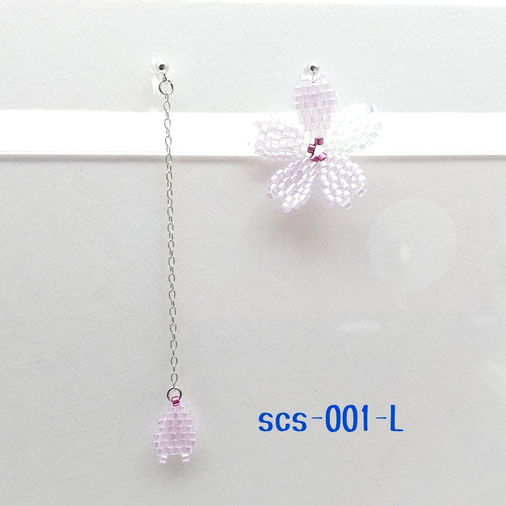 【scs-001-L】失われた桜/咲良のイヤークリップ