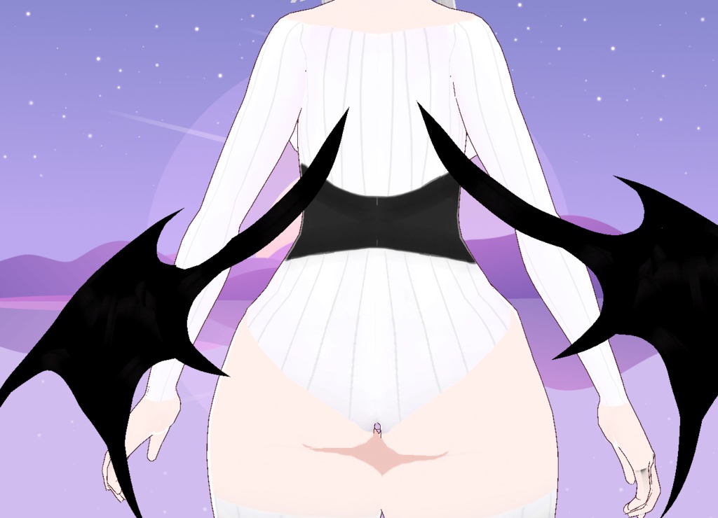 【VRoid】Black and White Body Suit