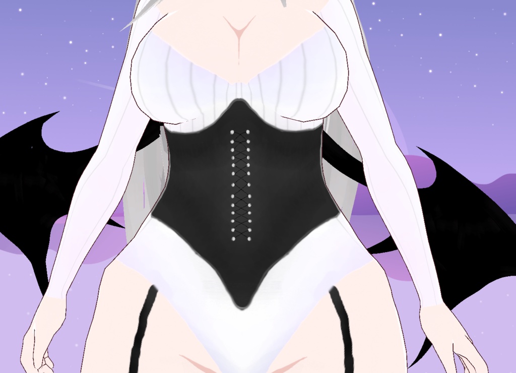 【VRoid】Black and White Body Suit