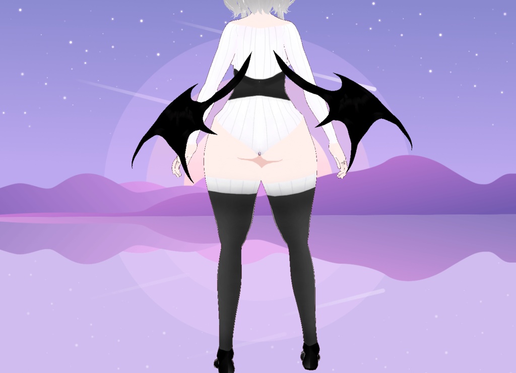 【VRoid】Black and White Body Suit