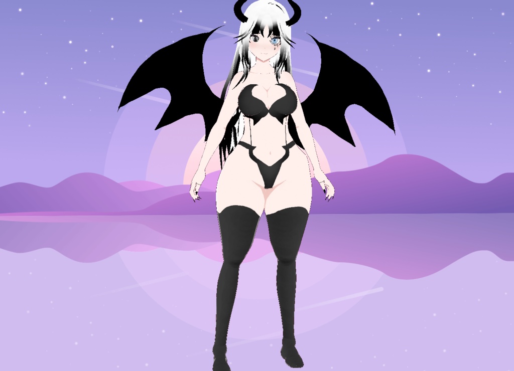 【VRoid】Bat Lingerie
