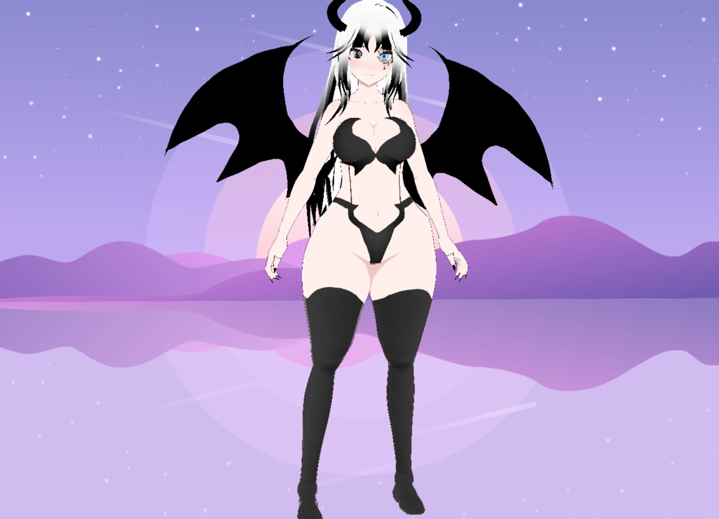 【VRoid】Bat Lingerie