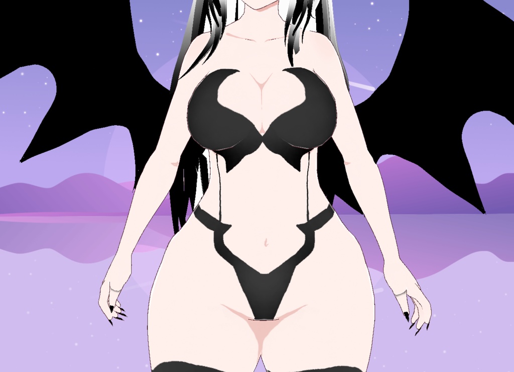 【VRoid】Bat Lingerie