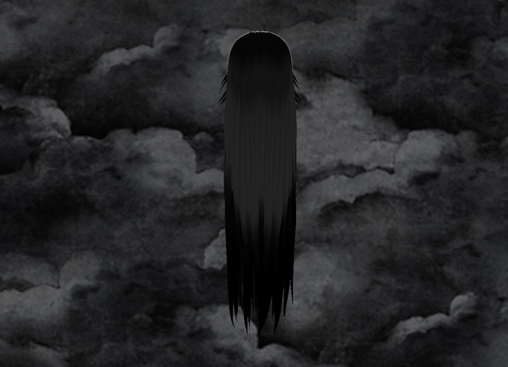 【VRoid】Grunge Black Hair Preset