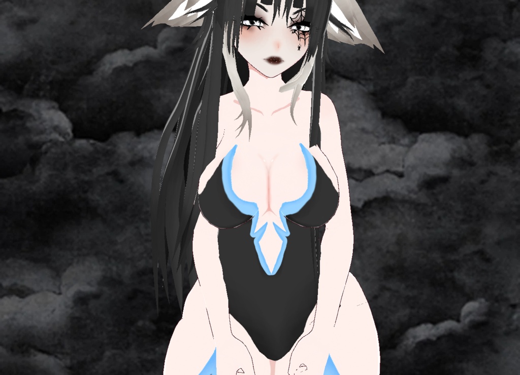 【VRoid】Blue Succubus Suit
