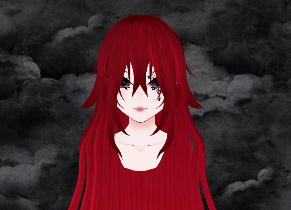 【VRoid】Crimson Hair Preset