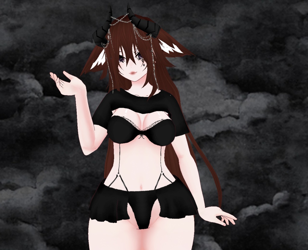 【VRoid】Goth Strap Set