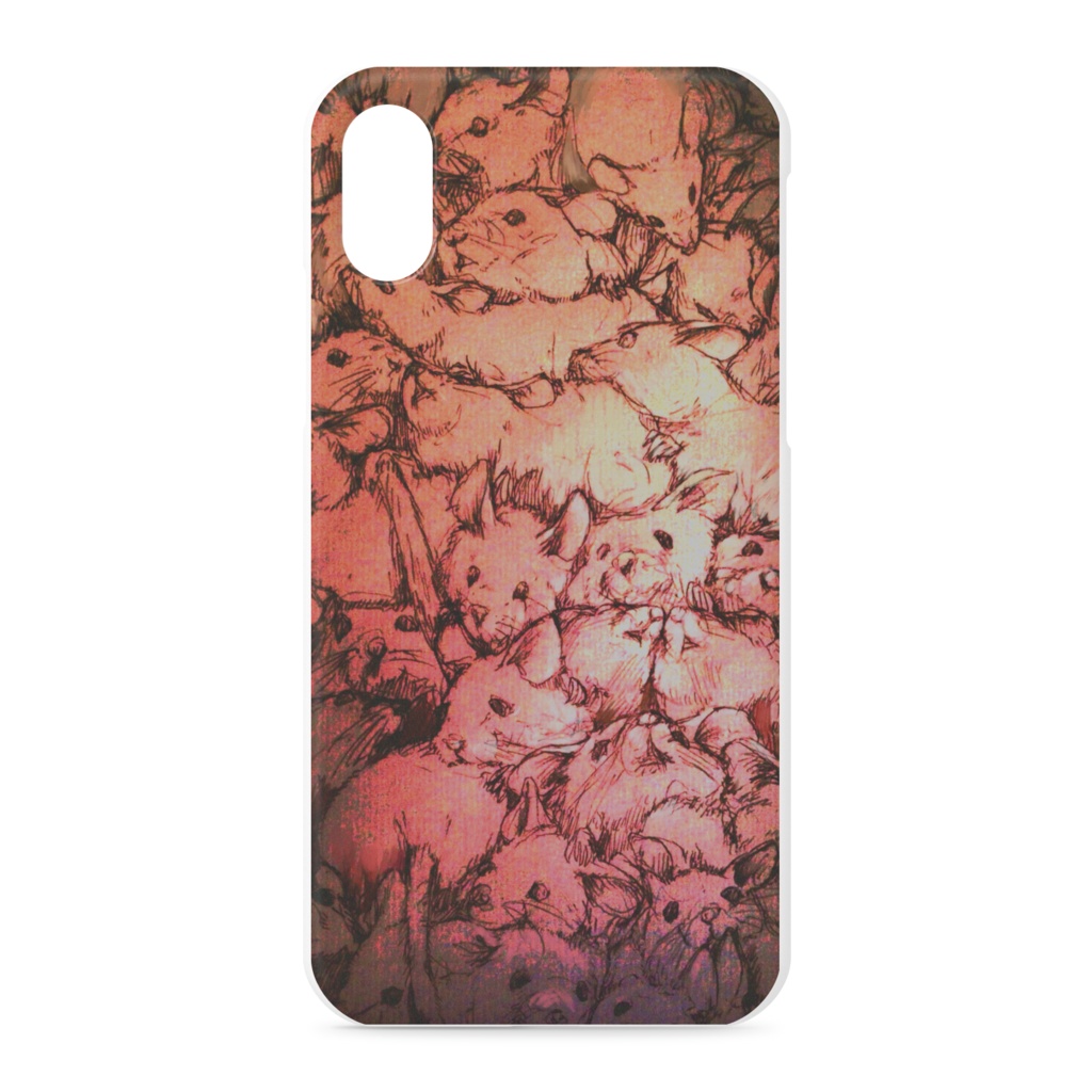 iPhoneケース／ねずみだらけ