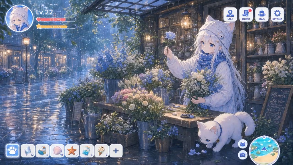 【無料BGM】Flower Shop After Rain|雨上がりの花屋さんのかわいいゲームBGM 14曲