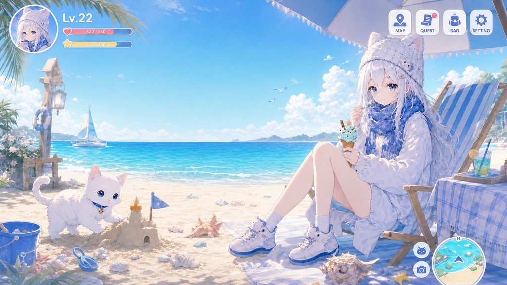【無料BGM】Sunny Seaside Breeze|夏の海辺のかわいいゲームBGM 14曲