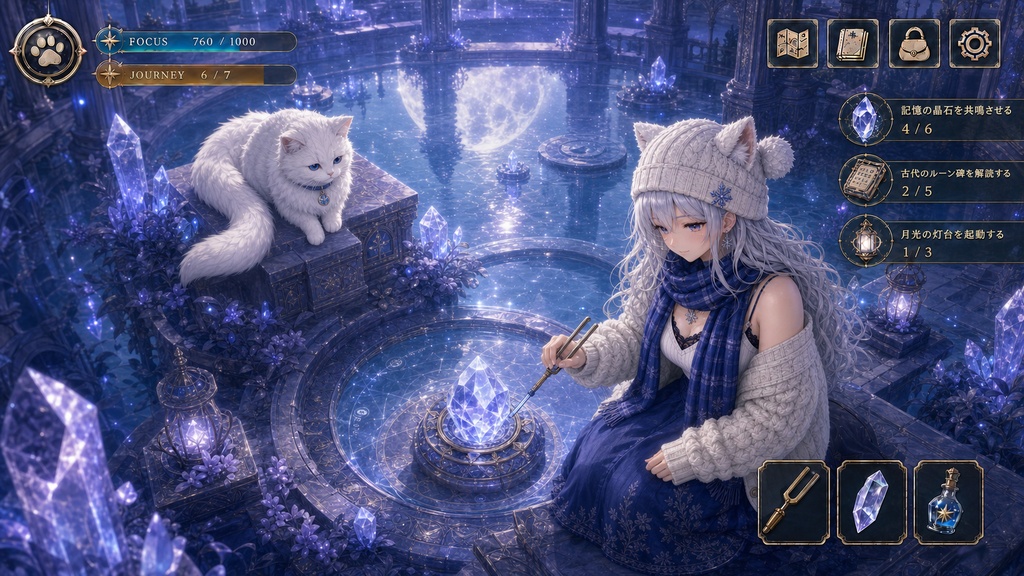 【無料BGM】Moonlit Crystal Sanctuary|月光の水晶遺跡 幻想ゲームBGM 14曲