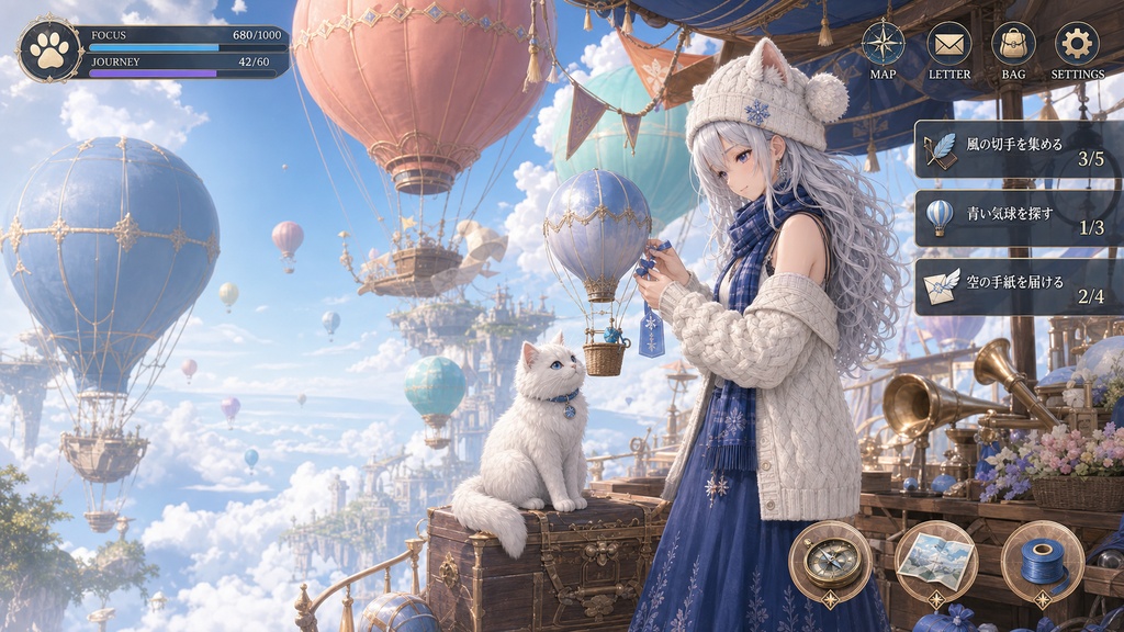 【無料BGM】Rainbow Balloon Sky Market｜虹色気球の空中市場 幻想ゲームBGM 14曲