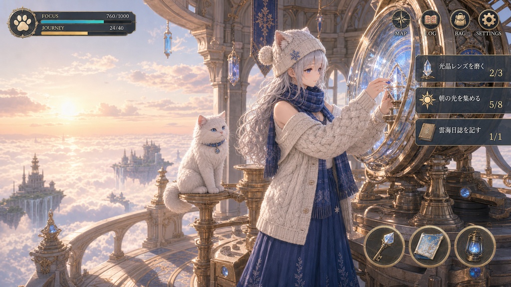 【無料BGM】Sunrise Lighthouse Above the Clouds|朝焼けの雲海灯台の美しい幻想ゲームBGM 14曲