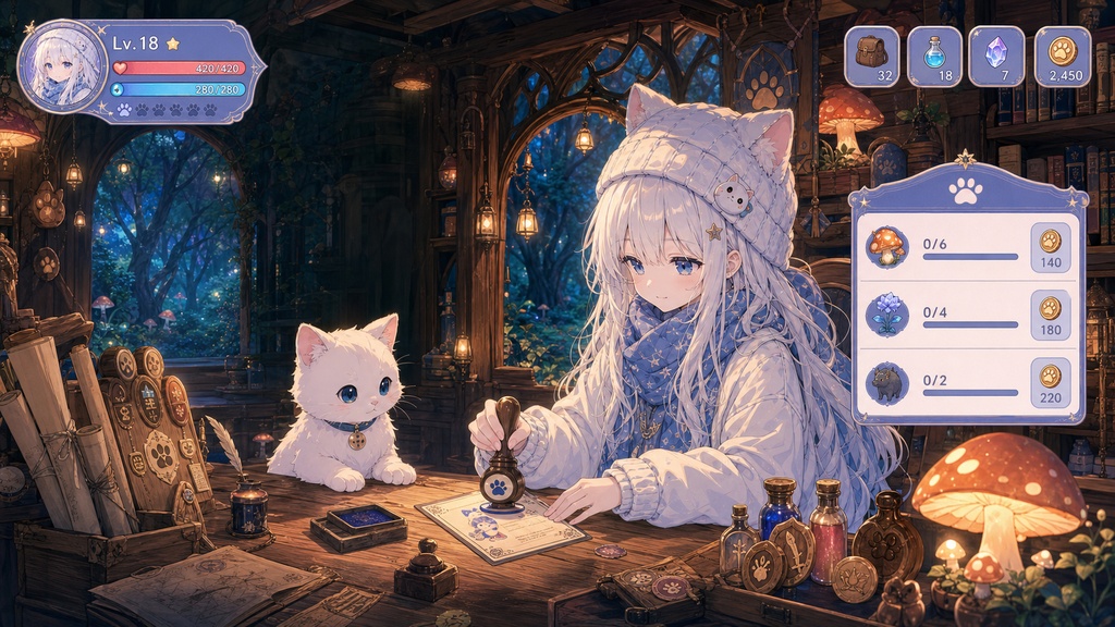 【無料BGM】Mushroom Lantern Guild｜きのこ灯りの冒険者ギルドのかわいいゲームBGM 14曲