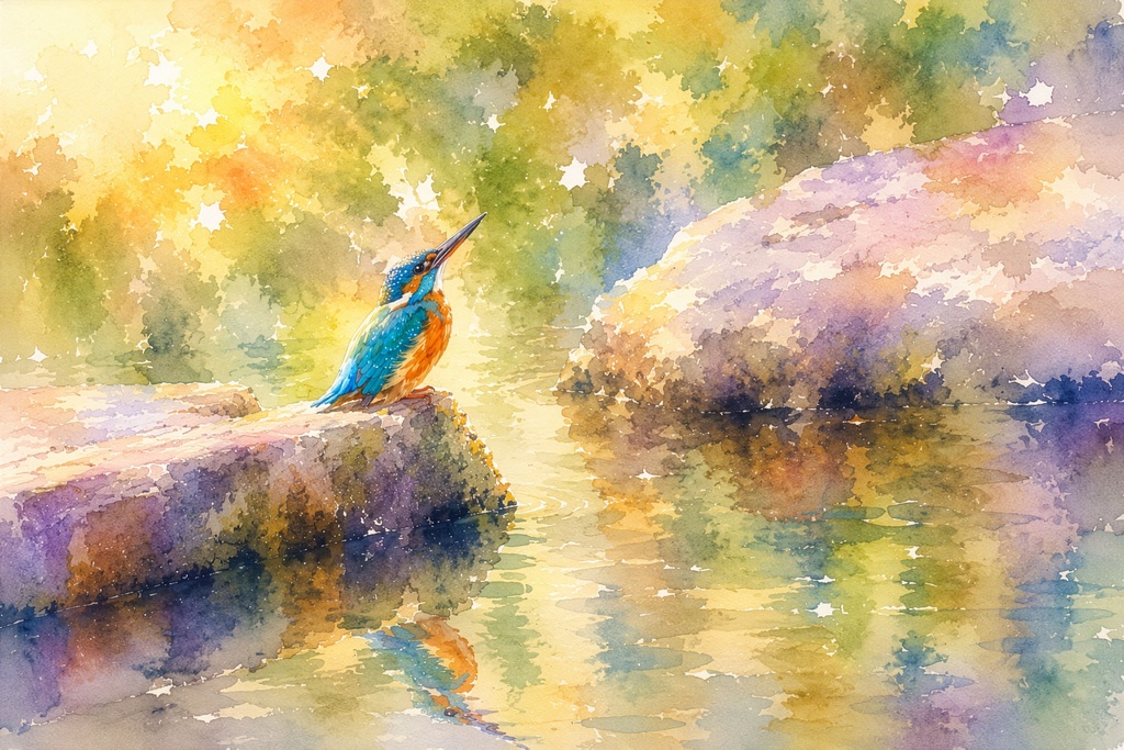 光へ（水彩画）
