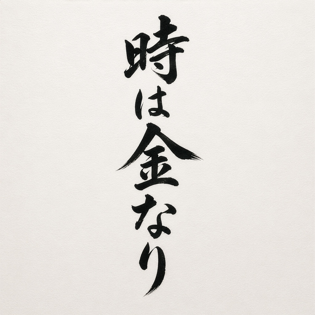 時は金なり（書）