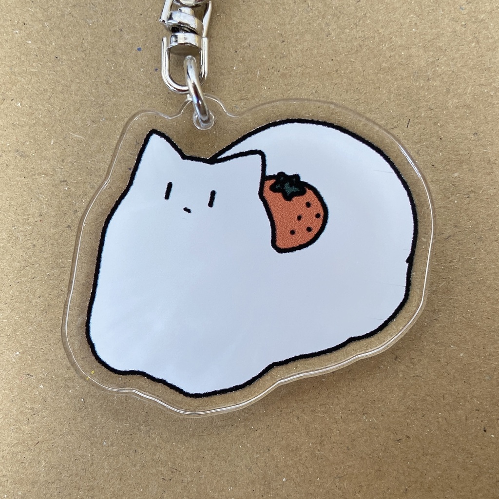 ねこだよ 背中にみかん アクリルキーホルダー