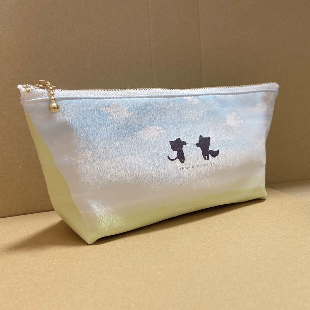 きつねとねこ いとでんわ マチ付ポーチ