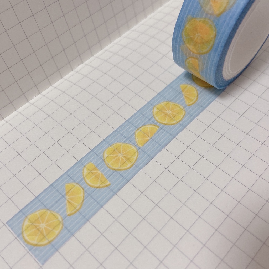 レモン　Fruit Stripeシリーズ 　マスキングテープ15mm