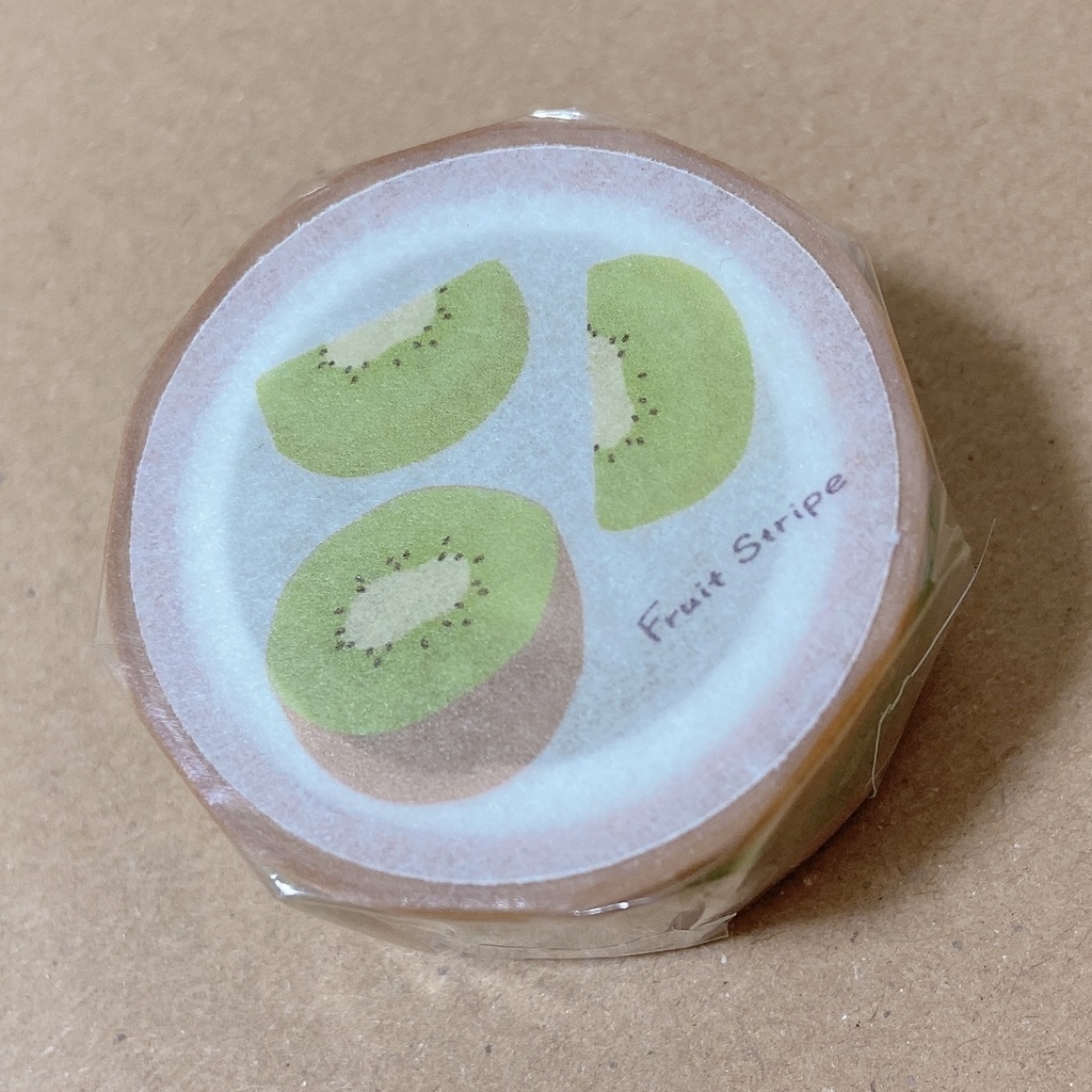 キウイ Fruit Stripe シリーズ マスキングテープ15mm