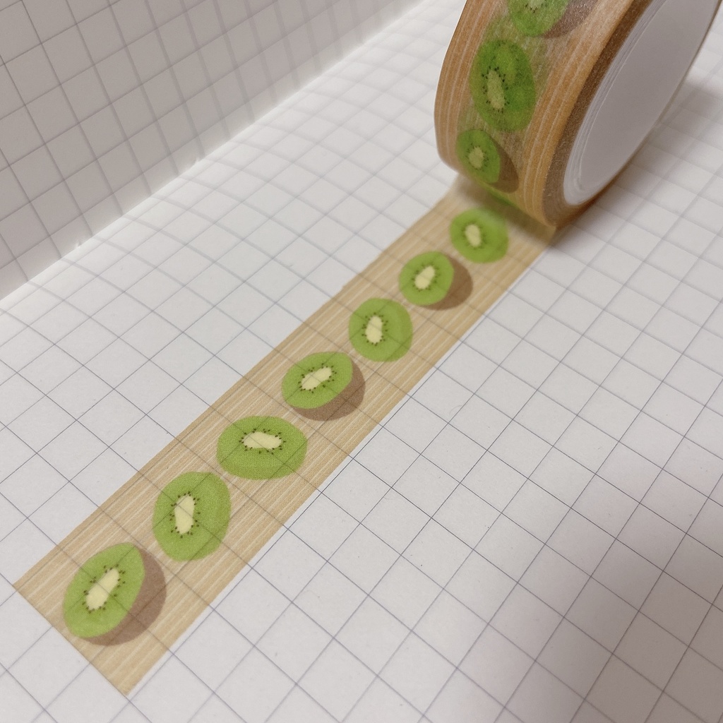 キウイ　Fruit Stripe シリーズ　マスキングテープ15mm