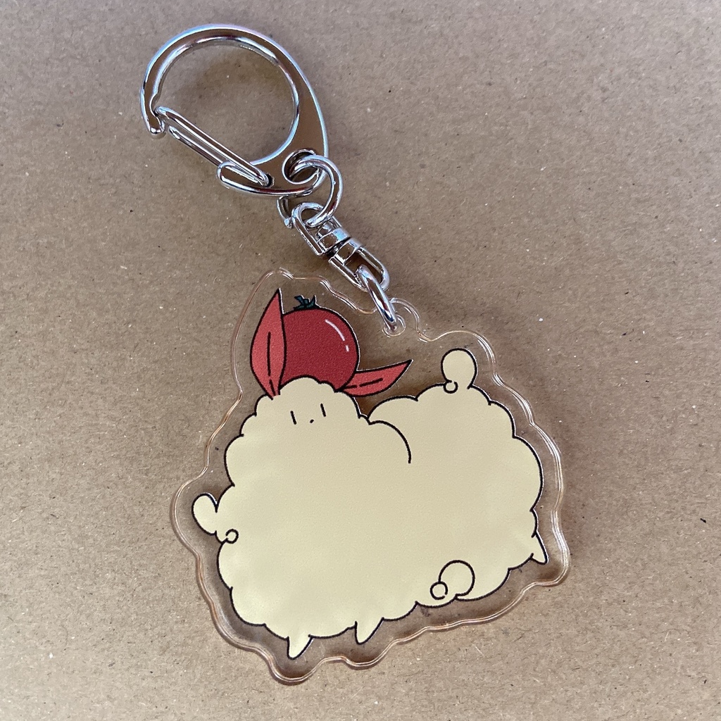 えびうさぎ トマトで遊ぶ アクリルキーホルダー