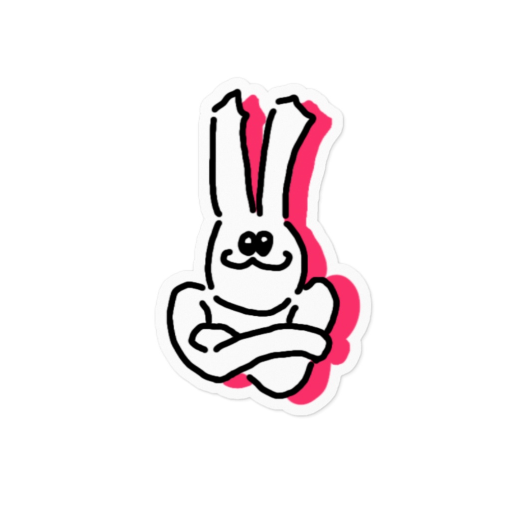 ステッカー・腕組み