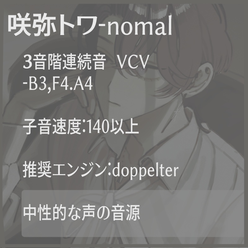 【UTAU音源】咲弥トワ─nomal