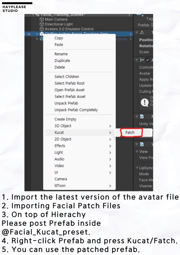 『シュガ』-Sugar- Facial Tracking Settings