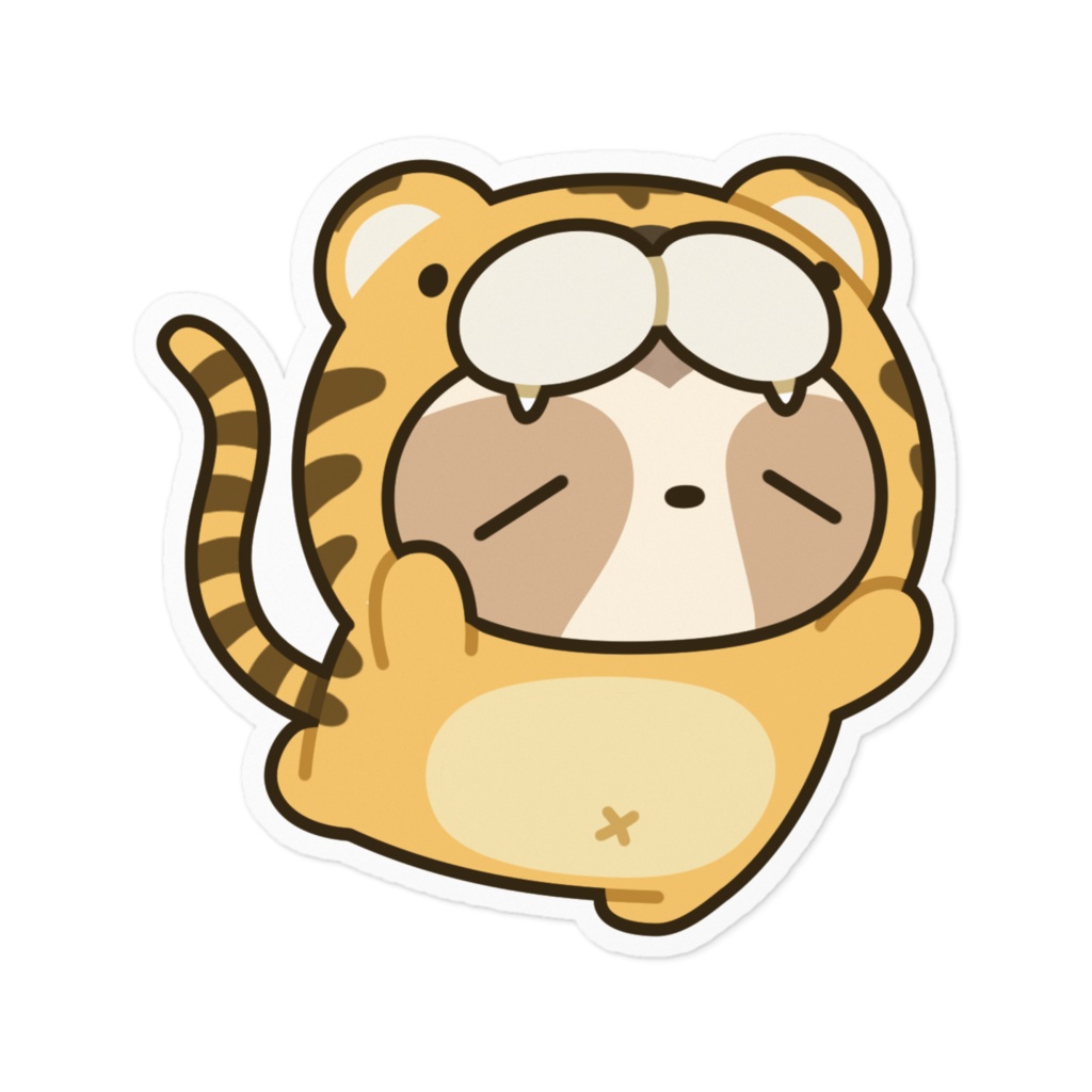 虎の威を借るなまけものステッカー