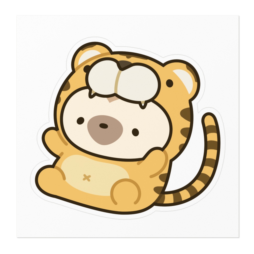 虎の威を借るなまけものステッカー