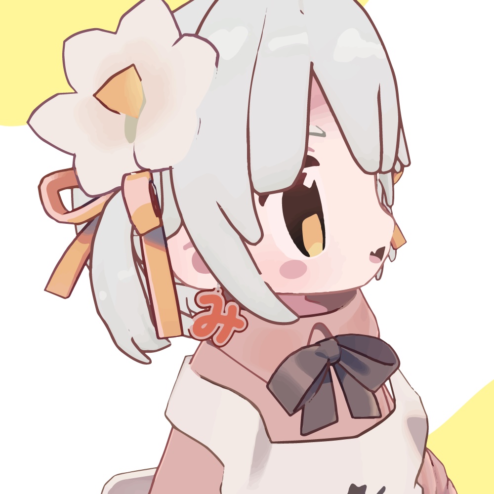 【VRC対応】みみいやりんぐ|ひらがな「み」イヤリング|3色+カラー変更対応