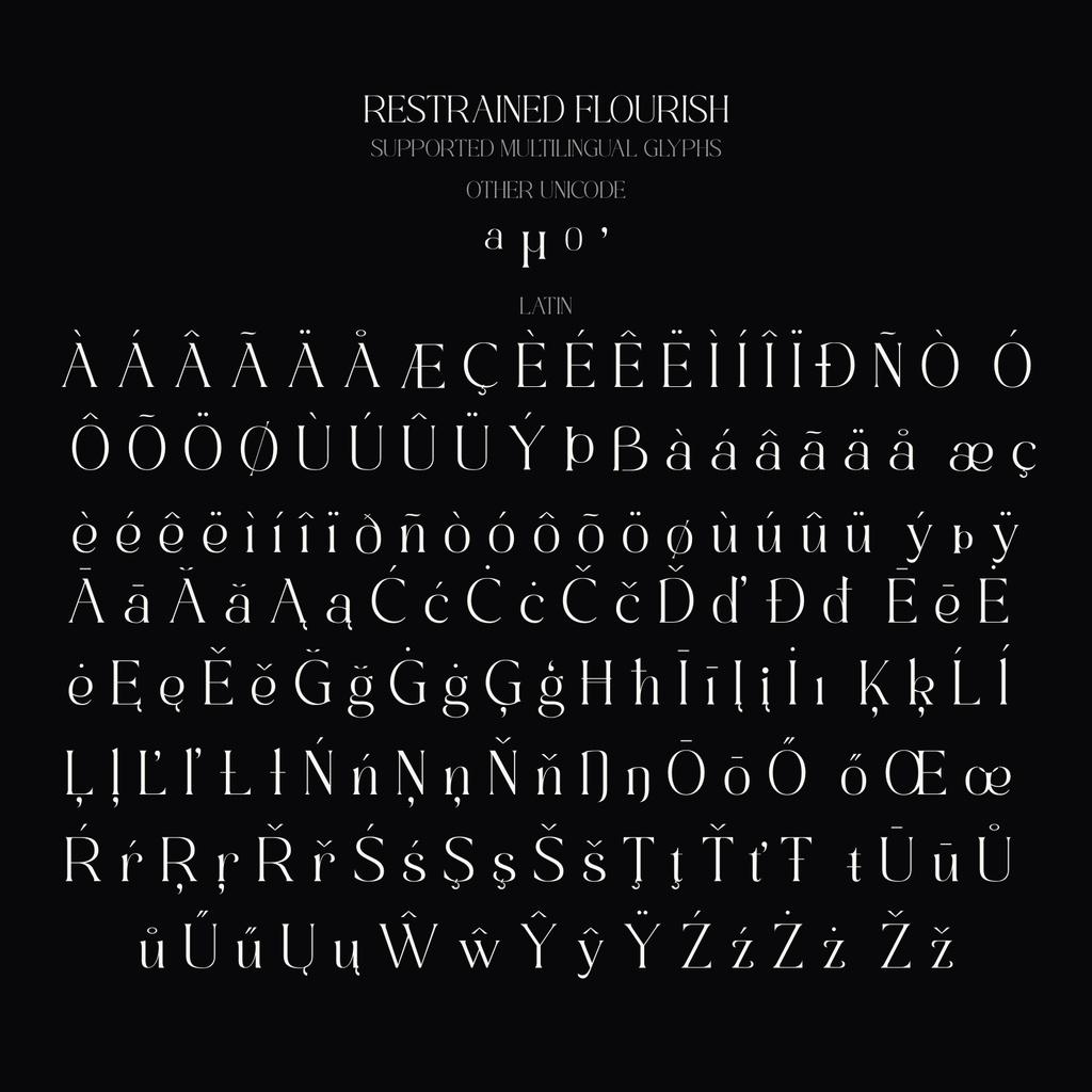 Restrained Flourish(リストレインド・フローリッシュ)【セリフフォント】