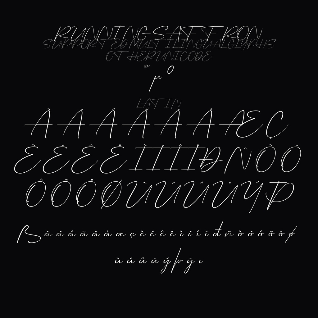 【期間限定無料】Running Saffron|自然な手書き筆記体の欧文フォント|ロゴ・見出し・ポスター向け|商用利用可