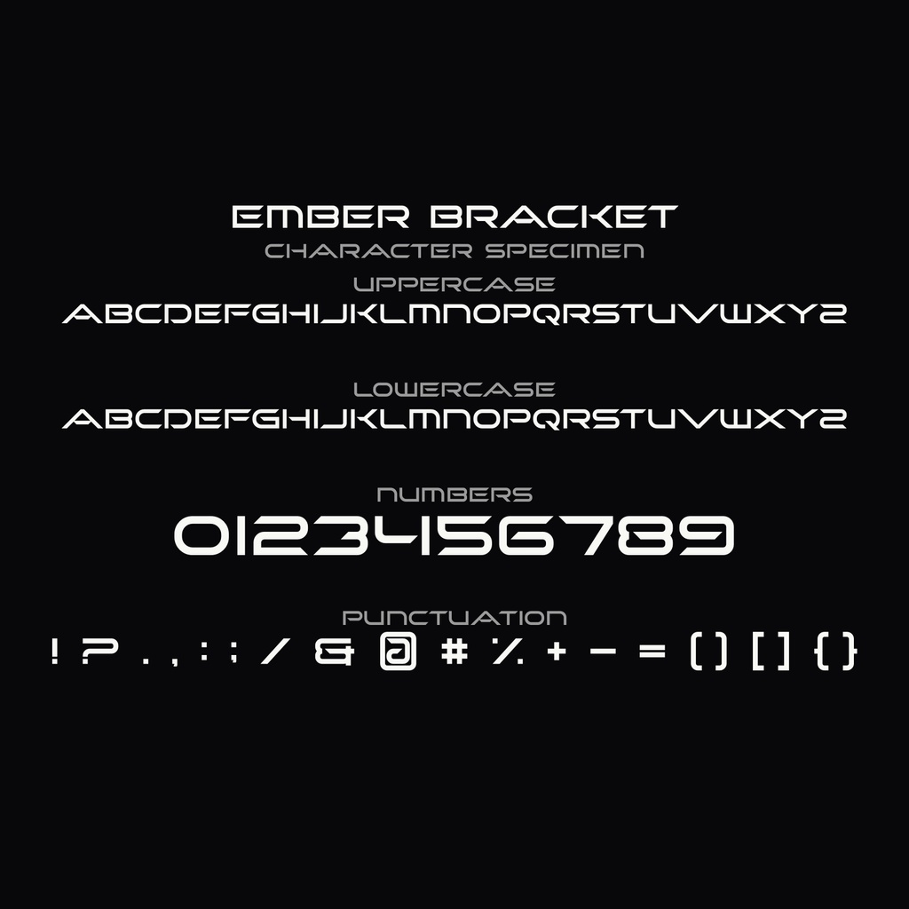 Ember Bracket【期間限定無料】| ボールド欧文ディスプレイフォント | ロゴ・見出し向け