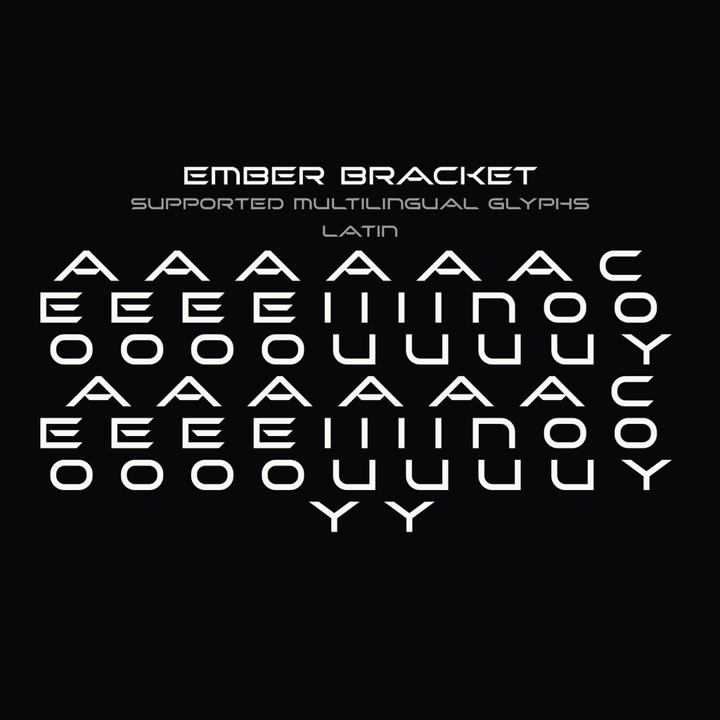 Ember Bracket【期間限定無料】| ボールド欧文ディスプレイフォント | ロゴ・見出し向け