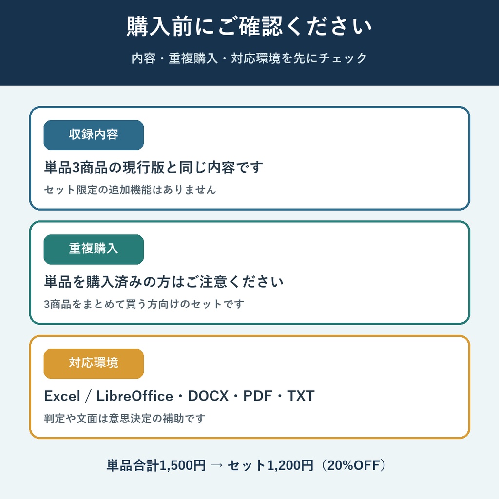 副業案件スターター3点セット v1.0|安全判定・応募管理・連絡文面をまとめて