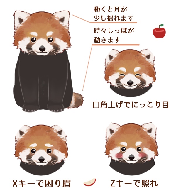 【VTS・Facerig】レッサーパンダ Red panda