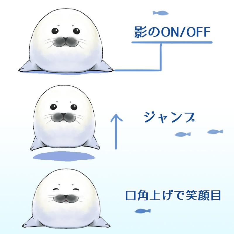 8/9update アザラシ(こども)【Vtubestudio FaceRig Animaze】 seal